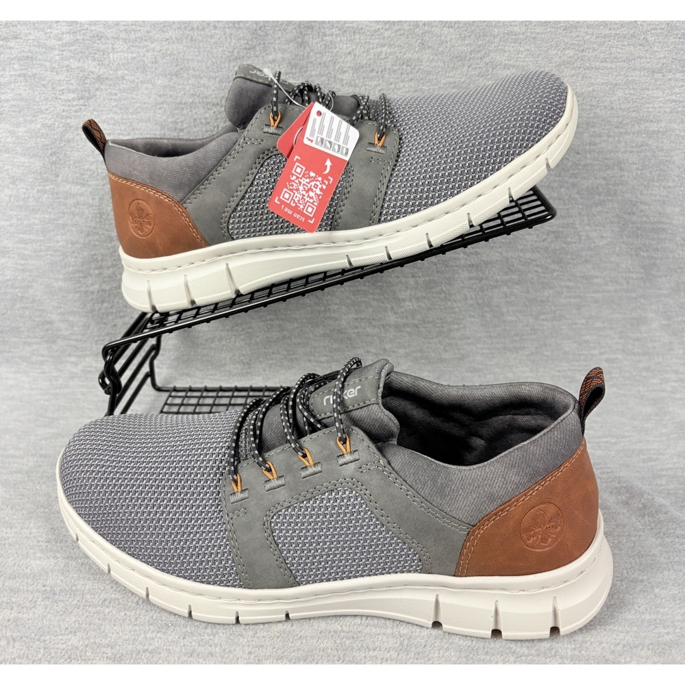 Rieker Timo 96 Sneakers Mens 8.5 Grey Mesh Antistress EU 41 Knit Cofort